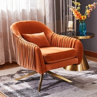 Fauteuil de salon de loisirs moderne de luxe nordique chaise pivotante pour salon canapé meubles Design artisanal utilisation de Villa en plein air