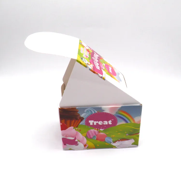 Caja de regalo de papel de cartón para dulces y chocolate con ventana de pvc, nuevo diseño