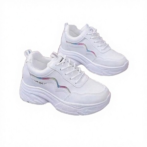 ISPORTE Soft Breathable Fashion Wedge Heel Sneakers Women Comfortable Casual <b>Thick</b>-Soled TPU Tennis Rainbow Sequin Stripe Chunky - Product Image 6