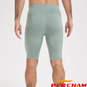 पुरुषों के कस्टम पांच इंच शॉर्ट्स त्वरित सुखाने गर्मी चलने और बास्केटबॉल संपीड़न फिटनेस प्रशिक्षण टाइट्स स्पोर्टी शैली - Product Image 2