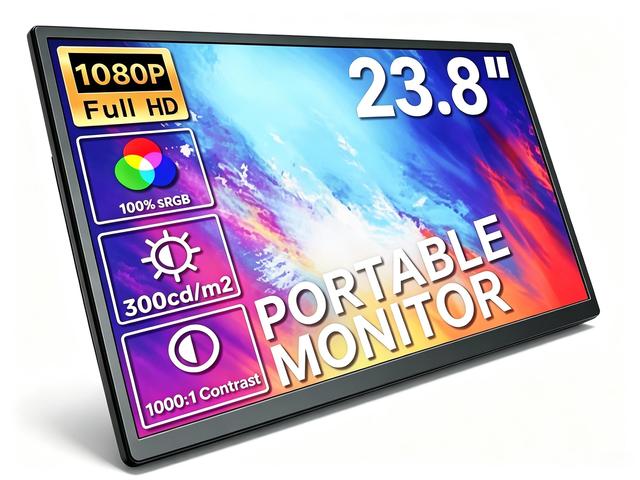 Fast Delivery D1 23.8Inch 1080P IPS FHD Portable Laptop Monitor Plug-and-play No Driver Required Eyes Care Factory Operation