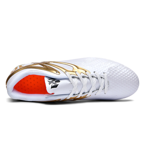 Chaussures de football pour hommes à tige basse, crampons TF AG, pour adolescentes, garçons, noires et blanches, chaussures d'entraînement de football, chaussures de football personnalisées - Product Image 5