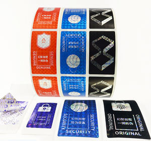 Adesivo di sicurezza personalizzato Antifake etichetta con fiber di fluorescenza UV inchiostro ologramma Scratch <span class=keywords><strong>QR</strong></span> codice filigrana filo metallico - Product Image 4