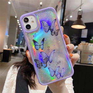 Funda de Teléfono Móvil con Diseño de Mariposa de Resina Láser para <span class=keywords><strong>iPhone</strong></span> 16 15 14 Pro Max 13 12 Mini <span class=keywords><strong>11</strong></span> XS XR 7 8 PLUS, Carcasa Trasera de TPU <span class=keywords><strong>y</strong></span> PC - Product Image 6