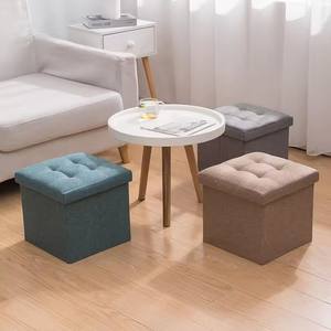 Taburete Otomano Multifuncional <span class=keywords><strong>de</strong></span> <span class=keywords><strong>Madera</strong></span> con Espacio <span class=keywords><strong>de</strong></span> Almacenamiento, Alta Capacidad <span class=keywords><strong>de</strong></span> Carga, con Cajas <span class=keywords><strong>de</strong></span> Almacenamiento para Sentarse, para Dormitorio o Apartamento - Product Image 5