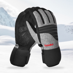Baodun Ski <b>Gloves</b> Black Windproof Water Repellent <b>Touchscreen</b> Adult Unisex Winter Sports <b>Glove</b> - Product Image 1