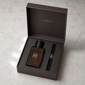 Aikun 6000ml Low MOQ Fast Reply Amber Square Glass Sticker Logo Brown Box Any Scent Long Lasting Reed <b>Diffuser</b> Set for Gift Shop - Product Image 1