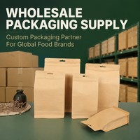 Sachet d'emballage alimentaire personnalisé en papier kraft biodégradable thermoscellable CPP de qualité alimentaire pour pain plat fraîchement cuit, OEM ODM