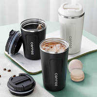 Tasse à café tasses Logo personnalisé tasse de voyage à café rose mignon luxe isolé gobelet en acier inoxydable personnalisé voyage tasse à café
