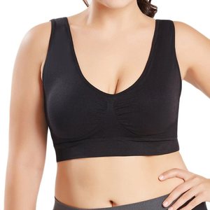 Le donne Più Il Formato Della Biancheria Intima Delle Signore Solido Dell'involucro della Cassa Estraibile Imbottito Senza Soluzione di Continuità Sport di Yoga Del Reggiseno - Product Image 1