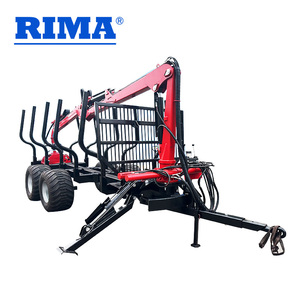 Rimorchio Forestale Resistente con Capacità di Carico di 12 Tonnellate, Rimorchio per Legname ad Alte Prestazioni per Lavori <span class=keywords><strong>Professionali</strong></span> di Disboscamento - Product Image 3