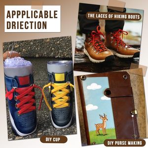 Sets Boot Lace Hooks Metal D Rings Shoes Lace Buckles With Rivets For Hiking Boot Repair Kit Shoe Tumbler <b>Wrap</b> Cup Leather Bag P - Product Image 6