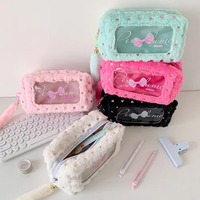 Sac de maquillage en velours doux JOYSUN pour femmes, organiseur de toilette à fermeture éclair avec logo brodé, sac cosmétique uni