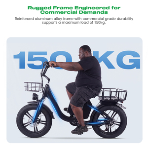 <span class=keywords><strong>Meilleur</strong></span> vélo cargo électrique F8 Plus pour la livraison de nourriture, batterie lithium double 50Ah, freins hydrauliques, cadre en alliage d'aluminium, charge utile de 150 kg - Product Image 1