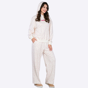 Logo personnalisé Vente en gros Sweats à capuche imprimés surdimensionnés de haute qualité pour femmes Sweat-shirt Pantalon Sport Ensemble 2 pièces Fabricants - Product Image 6
