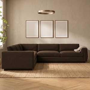 Ensemble modulaire sectionnel moderne sur mesure FERLY, configurations infinies, tissu personnalisable de luxe pour projets hôteliers et villas - Product Image 1