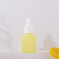 Flacon compte-gouttes plat en verre vide personnalisé de 15 ml et 30 ml pour huiles essentielles, flacons de sérum pour le visage, emballage cosmétique