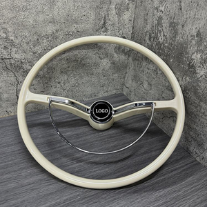 <span class=keywords><strong>Volant</strong></span> de voiture classique vintage chromé personnalisé de 15 pouces à <span class=keywords><strong>2</strong></span> branches pour Volkswagen Beetle 1962-1971, VW Bug 62-71, Karmann Ghia, Type 3 - Product Image 6