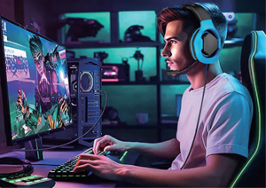 <span class=keywords><strong>Headset</strong></span> Gaming Berkualitas Tinggi dengan Kabel 2.2m, Lampu LED, Driver 40mm, Suara Stereo untuk Ponsel dan Komputer - Product Image 4