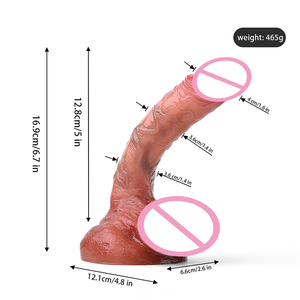 Gode réaliste en silicone FAAK avec gros testicules ventouse forte pénis artificiel incurvé jouets sexuels pour femmes <span class=keywords><strong>massage</strong></span> <span class=keywords><strong>anal</strong></span> lesbien - Product Image 5