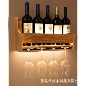 Cross-border wall-mounted wine rack for home use in restaurants and kitchens, multi-layer storage rack for wine bottles and - Product Image 2