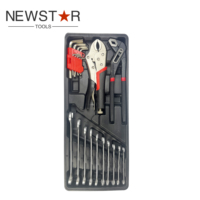 Newstar – Nouvel ensemble d'outils de réparation manuels professionnels 85 pièces, clé à cliquet manuelle en plastique et fer, jeu de pinces personnalisable OEM avec boîte à outils en fer