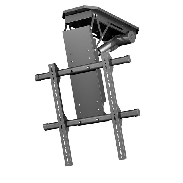 Ceiling TV Lift Electric Remote Control Rotating Bracket 50-90" 85 Tilt 200-600mm VESA High/Low Adjustable Techo Mount DT600