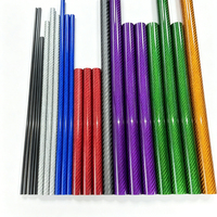 Tubes creux en fibre de carbone 3K 100% - Diamètre 6-32 mm - Diamètre intérieur et longueur personnalisables - Convient à diverses applications