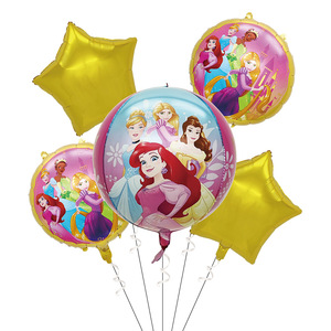 Globos de Papel con Diseño de Princesa de Anime, 5 Piezas, <span class=keywords><strong>para</strong></span> Decoración de Bodas y <span class=keywords><strong>Cumpleaños</strong></span>, Globos 4D Autosellables - Product Image 1