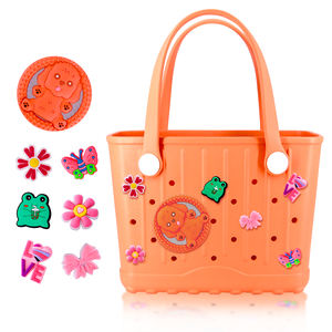 Nueva llegada personalizado color lavable EVA mujer silicona playa bolso de mano al aire libre de gran capacidad Eva bolsa de goma bolsos - Product Image 1