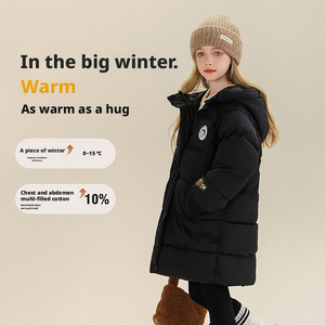 Giacca Invernale Lunga Imbottita in Cotone per Ragazze con Fodera Calda in Cotone - Product Image 4