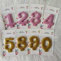 Große goldene Zahlen kerzen für Geburtstags feier dekoration Große metallische numerische Kuchen kerzen für Feier-Jubiläums ereignis