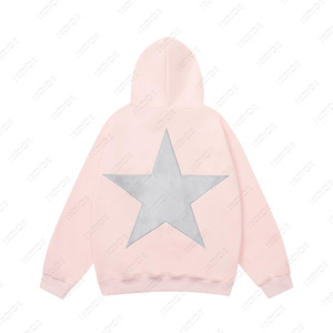 Sudadera Unisex para Hombre, de Invierno, Forro Polar, Holgada, con Capucha, Estampada, con Parche Bordado Personalizado con Logotipo de Estrella, Resistente al Viento e Impermeable - Product Image 4