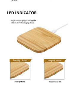 15W Fast Wireless Charger Lamp <b>LED</b> <b>Lighting</b> Modern Design Construction Custom Logo Printing CE - Product Image 4