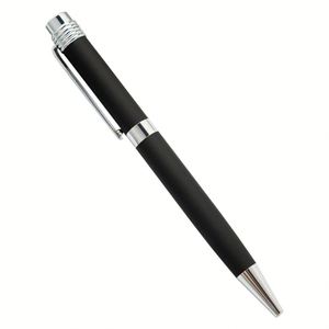 High Quality Black Metal Twist Ballpoint <b>Pen</b> with Custom Logo Promotional Gift Printed for Business Office and Signature Writing - Product Image 1