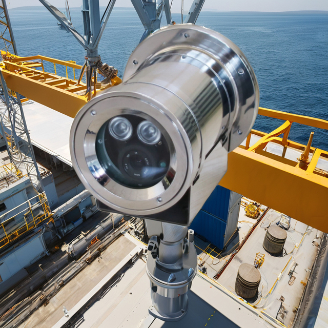 Oil and Gas CCTV Security Camera System for Manufacturing Plants and Machinery Repair Shops for Construction Machinery Parts