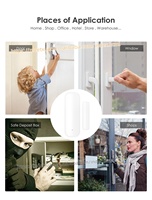 Capteur de porte Tuya, capteur de fenêtre intelligent WiFi, détecteur d'alarme, capteur magnétique indépendant, fonctionne avec Alexa Google Home