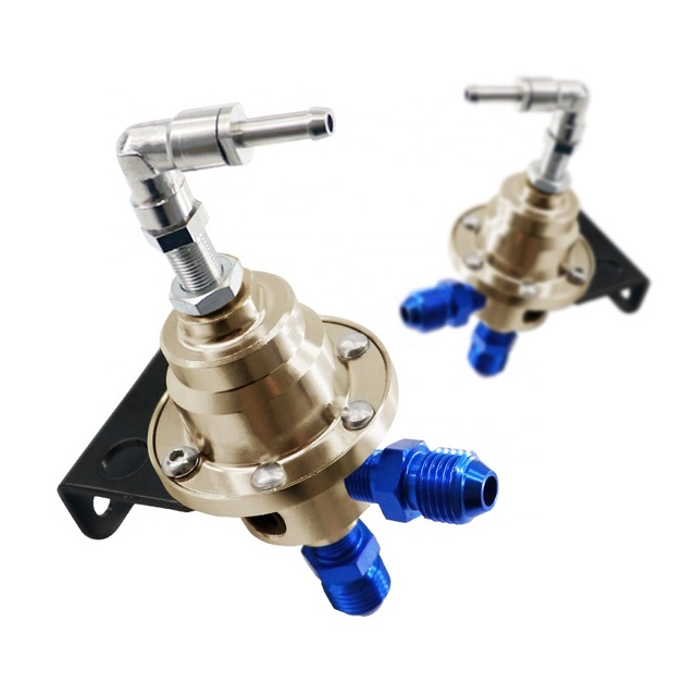 Wenle FPR100 High Quality Universal Car Adjustable 0-8kg/cm² Titanium Fuel Pressure Regulator With Gauge Kit