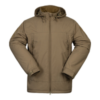 FRONTER 2025 Veste tactique en coton softshell pour l'extérieur, kaki, imperméable, coupe-vent, col montant, fermeture éclair, pliable F7
