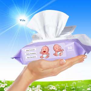 Lingettes pour bébé en gros bon marché 80 pièces Lingettes pour bébé en coton original sans plastique Lingettes pour bébé Softcare Eco Friendly pour non parfumées - Product Image 3