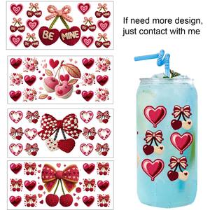 Gobelets en verre Libbey 16oz UV pour DTF, motifs de Noël personnalisés, résistants à la chaleur, impression sérigraphique, étanches, vente en gros - Product Image 5