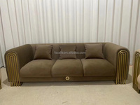 Canapé en tissu de luxe pour salon, mobilier avec cadre métallique, canapés sectionnels en velours 3, 2, 1 places pour la maison, l'hôtel, la villa