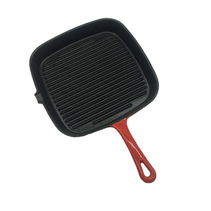 กระทะเหล็กหล่อเคลือบสารกันติดแบบขายส่ง กระทะสเต็ก กระทะเหล็กหล่อเคลือบ กระทะย่างบาร์บีคิวแบบมีร่อง - Product Image 3