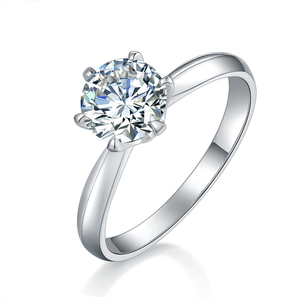 <span class=keywords><strong>Anello</strong></span> da donna in <span class=keywords><strong>oro</strong></span> 18K 0.5ct D E VS Lab gred Diamond Ring rotondo con diamanti sciolti per gioielli da sposa E fidanzamento - Product Image 2