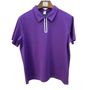 Camiseta Sorona de media cremallera con contraste de color, sin costuras, transpirable, ligera, de punto, de ajuste holgado, informal - Product Image 6