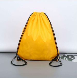 Custom Logo 210T Unisex Oxford Foldable Portable Eco-Friendly Drawstring <b>Backpack</b> <b>Simple</b> Sport Shopping Storage Promotional - Product Image 4