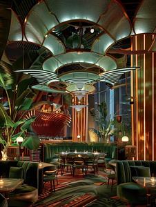 Nhà Hàng Thiết Kế Nội Thất Phòng Chờ Màu Xanh Lá Cây Nhung Vải Vòng Cong Couch Nửa Vòng U Hình Dạng Nhà Hàng Chỗ Ngồi Gian Hàng - Product Image 3