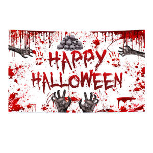 2024New Halloween Banner Fondo Tela Fantasma Festival <span class=keywords><strong>Esqueleto</strong></span> Vestir Fiesta Decoración Suministros Tela colgante Personalización - Product Image 2