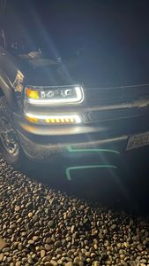 Para 99-02 Chevy Silverado 1500 2500 HD 3500 LED DRL faro + parachoques señal Lampg reemplazo fuente faro montaje - Product Image 5