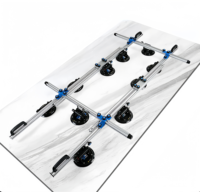 Perche télescopique en alliage d'aluminium de qualité industrielle FY-RS-029 avec ventouse en caoutchouc de 200 mm en forme de croix, 1,9-3,45 m, pour le transport